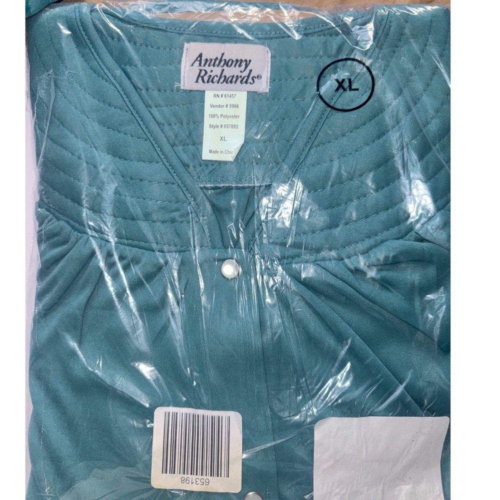 Anthony Richard's- Polyester Snap-Front Duster-XL-New-Green - Picture 6 of 6